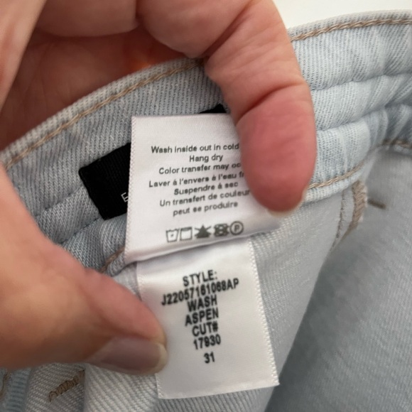 Veronica Beard Grant Wide Leg Jeans Braided High Waist Size 31 Aspen Wash - Picture 13 of 16